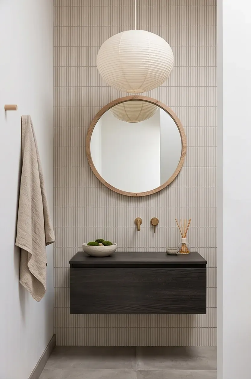 Powder room interior design by HATd Studio